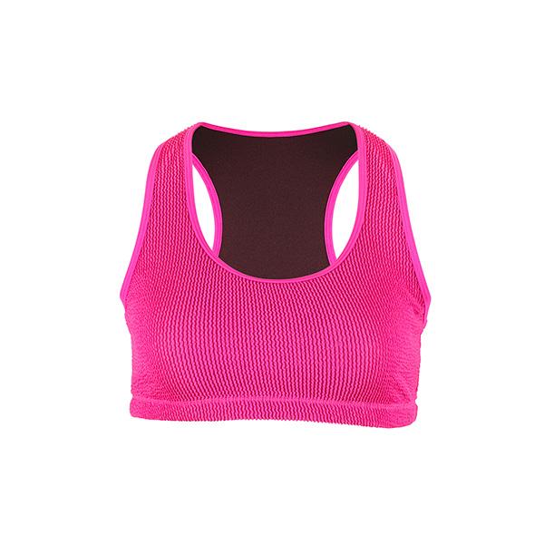 Beco Crinkle Bikini Top | B-cup | Pink