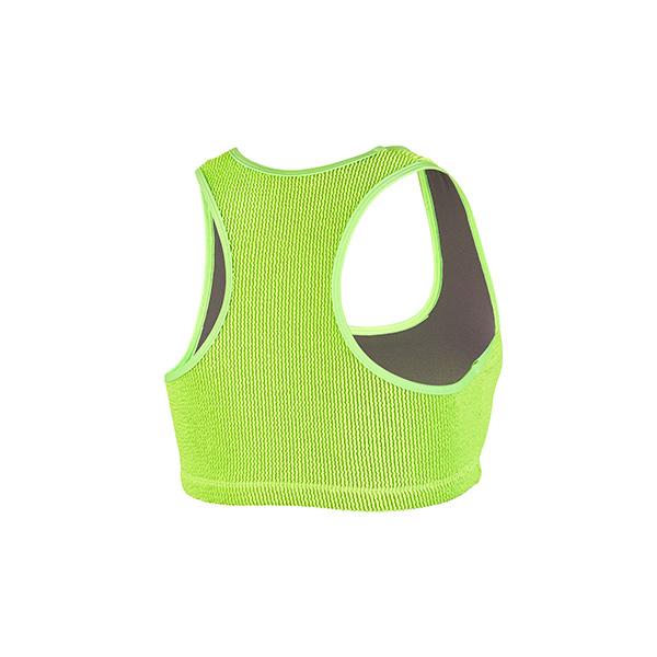 Beco Crinkle Bikini Top | Neon Green