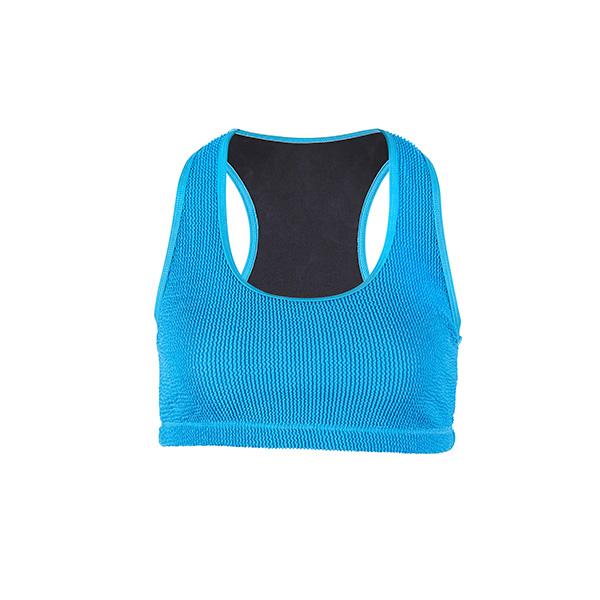 Beco Crinkle Bikini Top | Turquoise