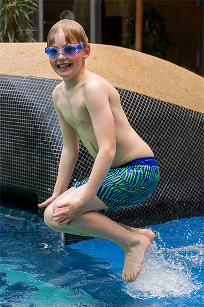 Beco Zebra Vibes Badeshorts für Kinder | Blau/grün