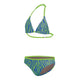 Biquíni triangular Beco Zebra Vibes para meninas | Azul/verde