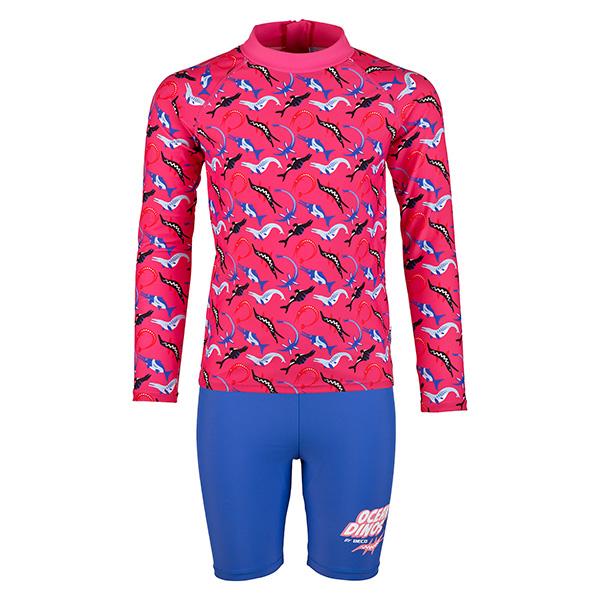 Beco Ocean Dinos Rashguard Suit For Girls | Pink