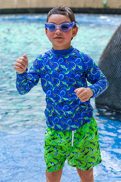 Beco Ocean Dino Rashguard gyerekeknek | Kék
