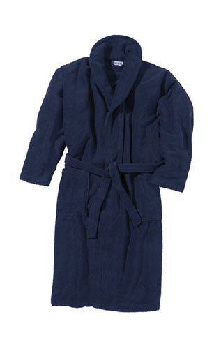 Beco Bathrobe With Collar Dark Blue