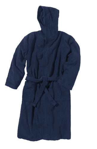 Beco Hooded Bathrobe Dark Blue