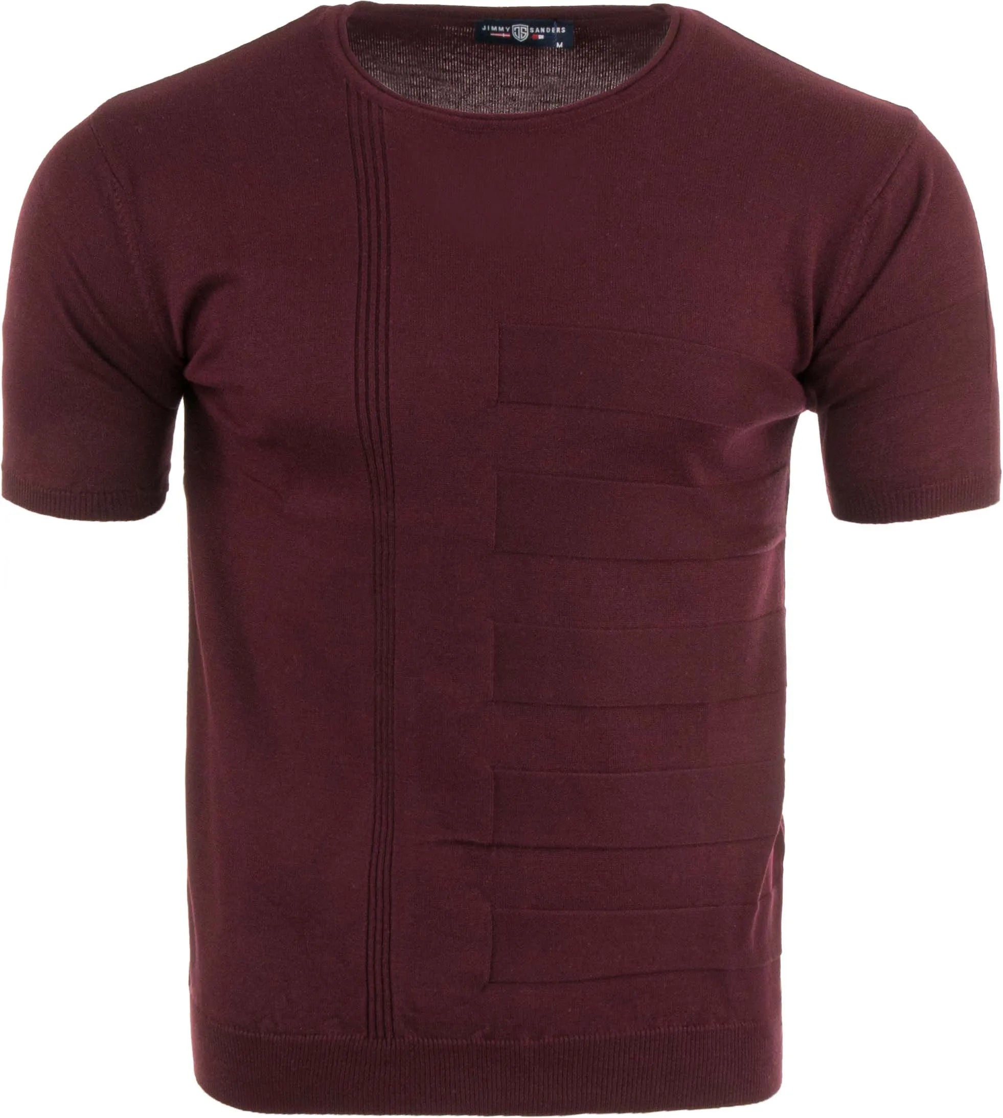 T-shirt męski Jimmy Sanders Zeus Bordeaux w kolorze bordowym