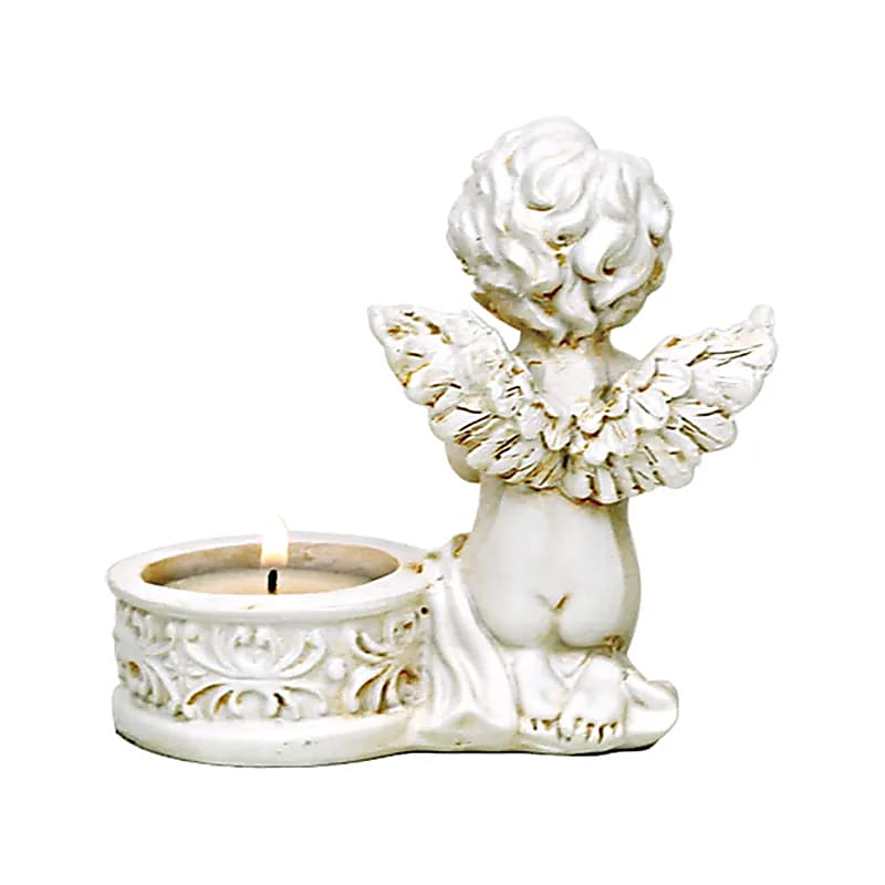Two Angels With Candle Holders - 234 G; 10 x 9 cm