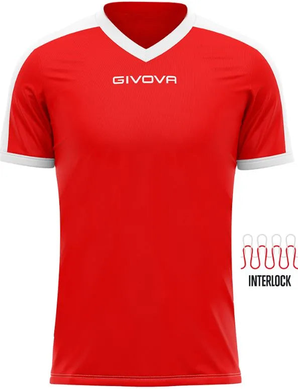 T-shirt sportiva Givova Revolution Rosso-bianco Rosso