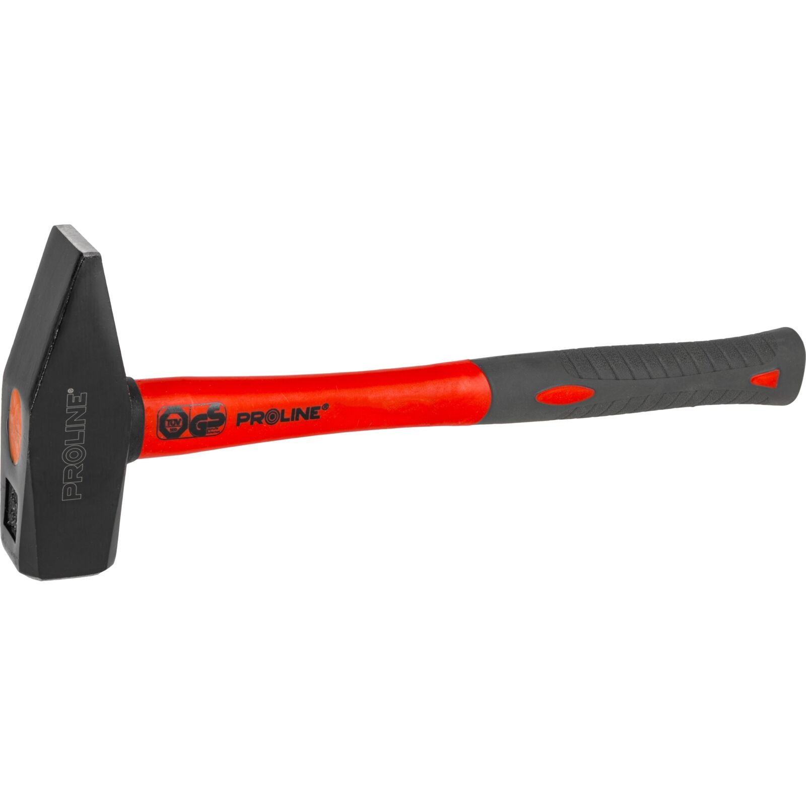 Maschinenhammer, 1500 g, Griff aus Fiberglas, 75 % beschichtetes Prolin