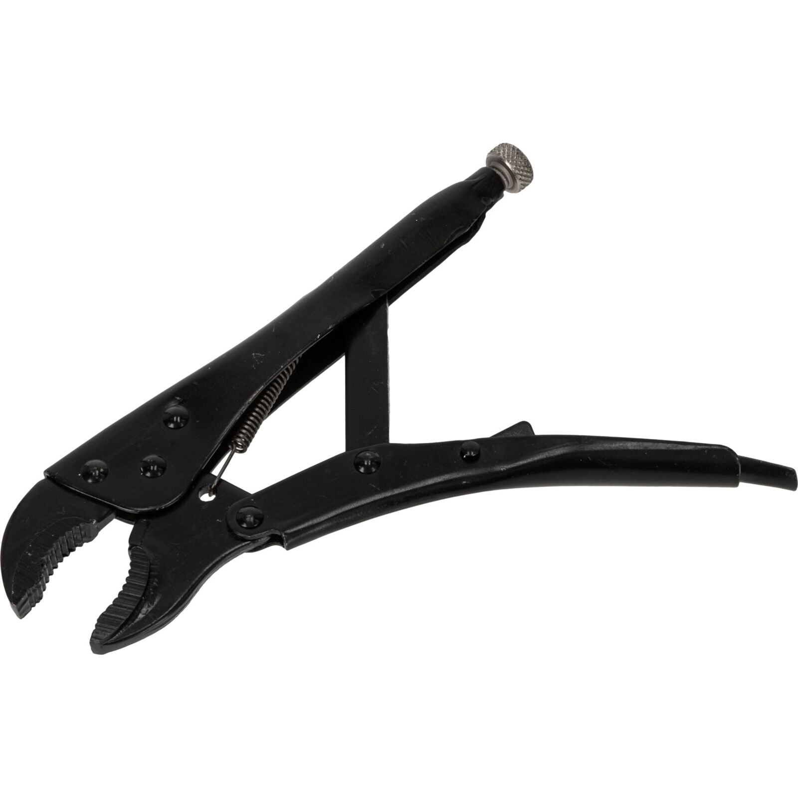 Selbstklemmende Zange, 250 mm, runde Backen, schwarz vernickelt, Einstellschraube Proline