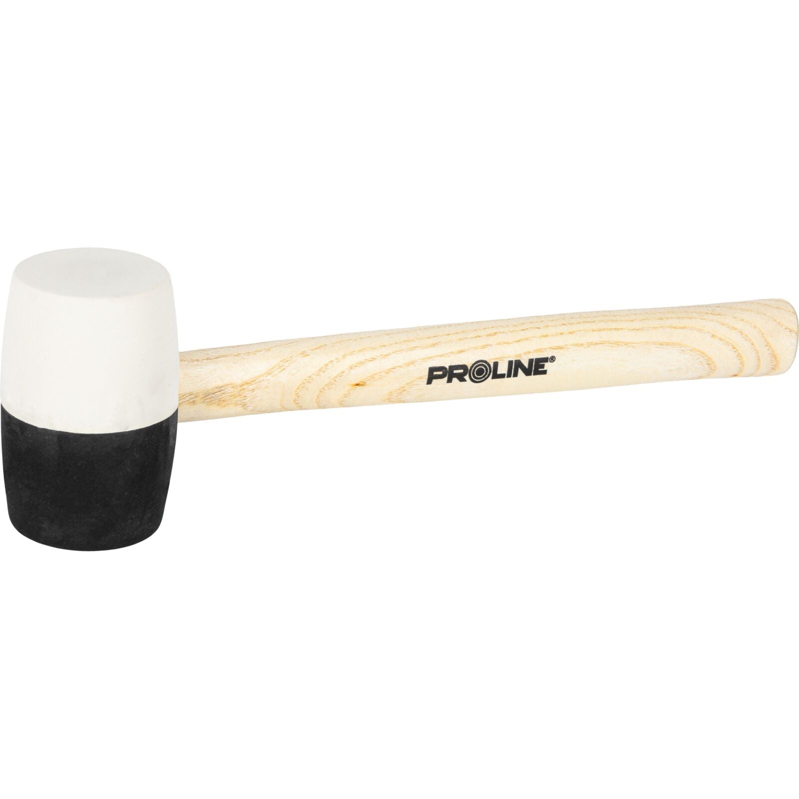 Rubber Mallet 580g Black-white Wooden Handle Proline