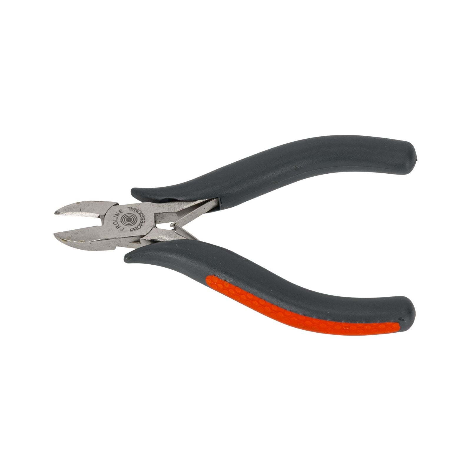 Mini zijsnijtang 110 mm matrijsgesmeed gehard plat veer gesatineerd rode kunststof handgrepen met zwart antislipmateriaal Proline