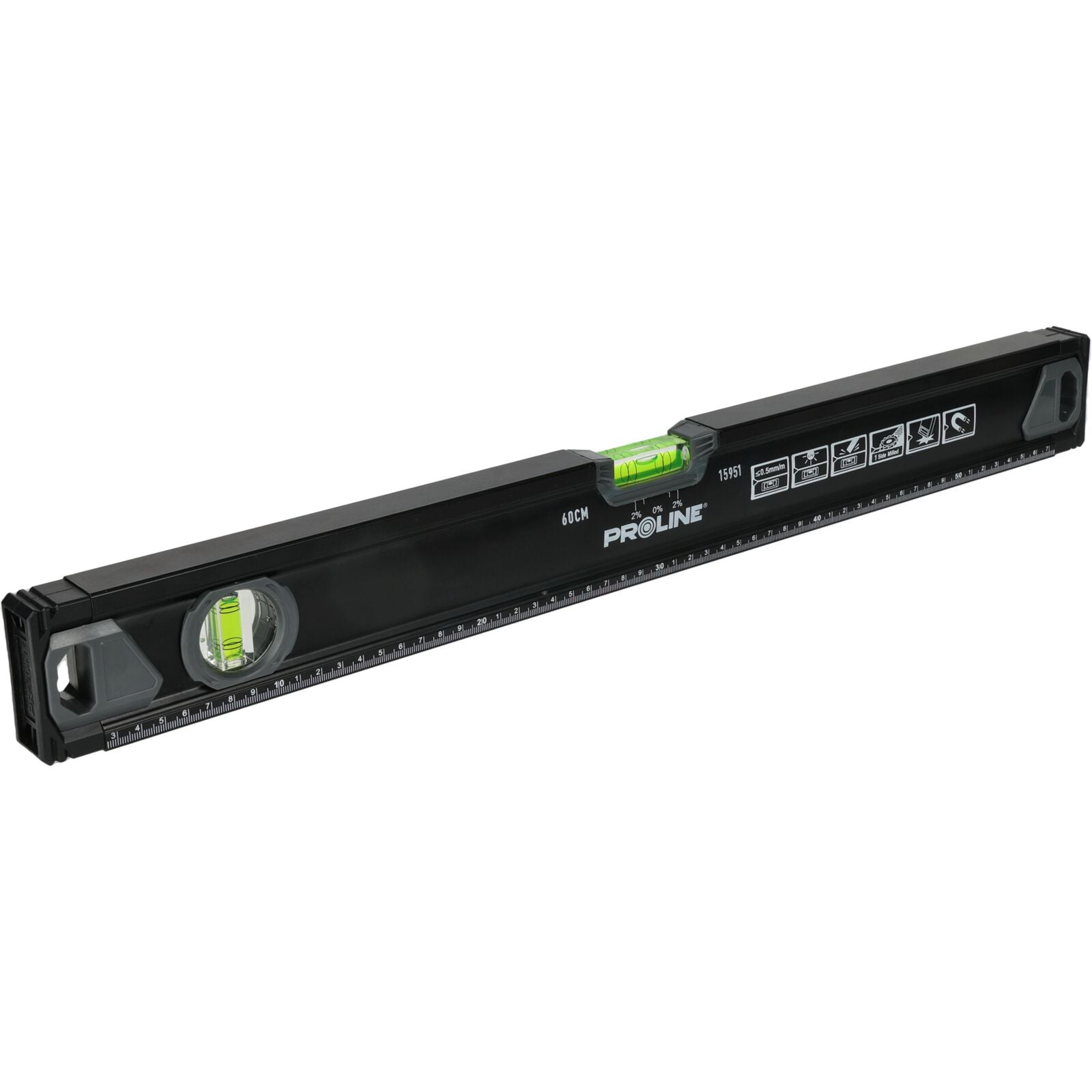 Level Premium Fläschchen Fräsen 0,5 mm x 1 m magnetisch 2 % 40 cm Proline