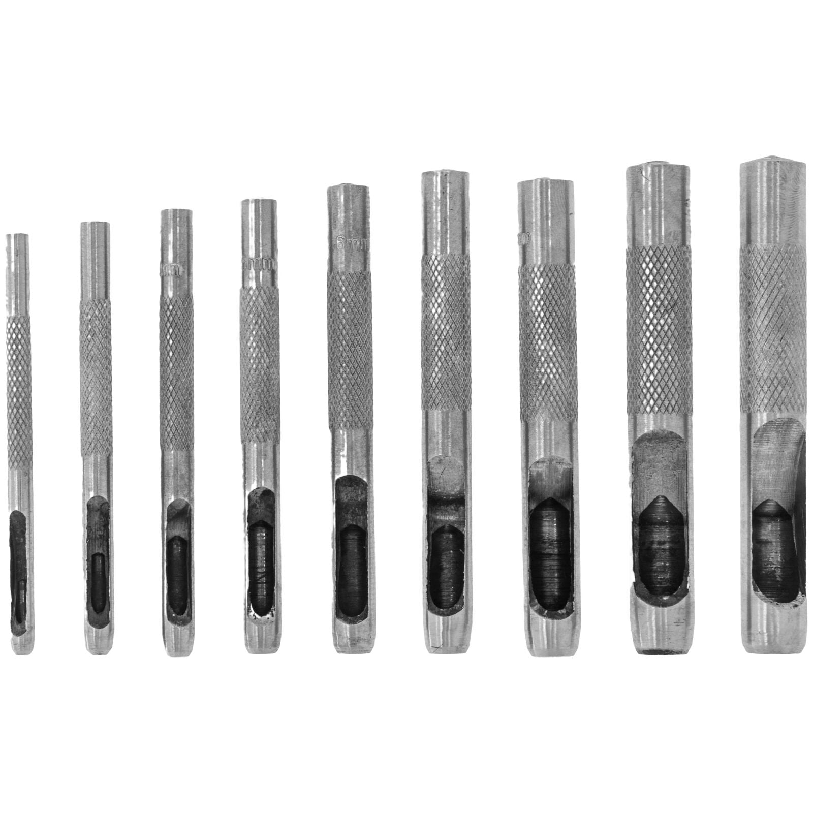 Leather Hole Punch Set 9pcs 2.5-10 Mm Hrc Proline