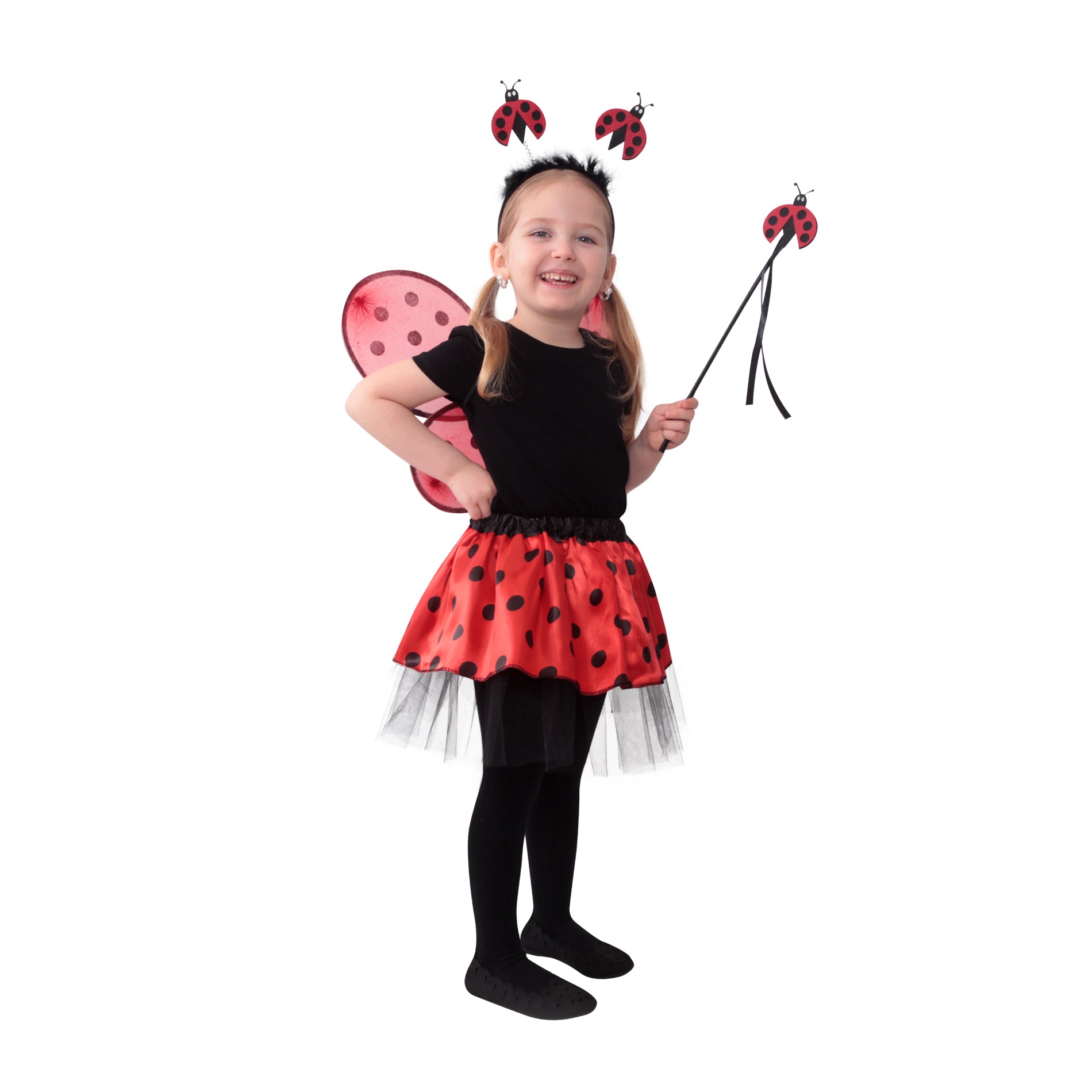 Children Costume Ladybug Tutu Skirt With Wings