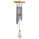 Windspiel mit fünf Glockenspielen und Kristall-Windfänger – 2er-Set – 48 cm