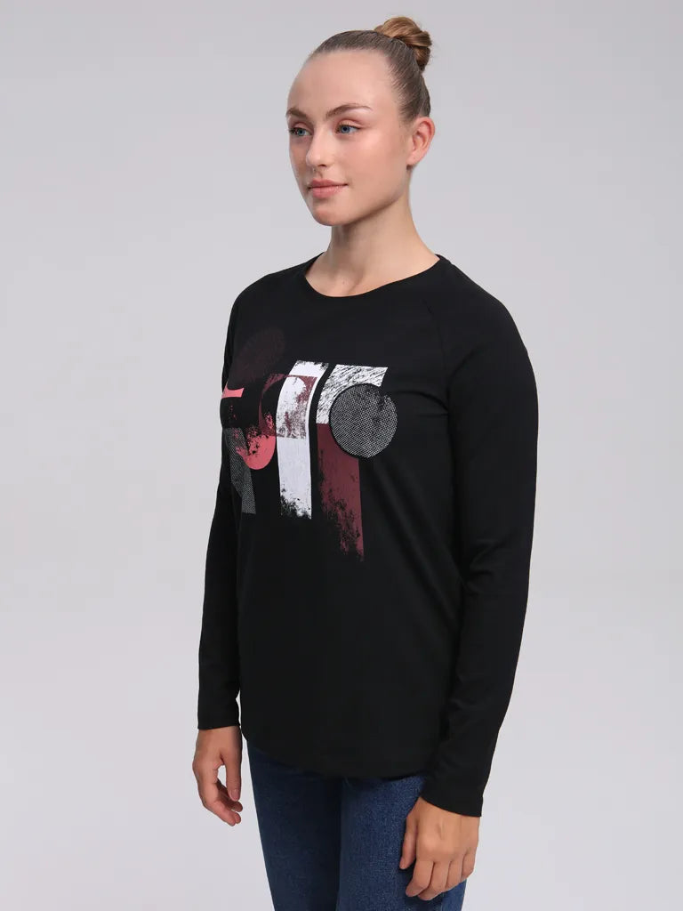 T-shirt damski Loap Abenka Czarny