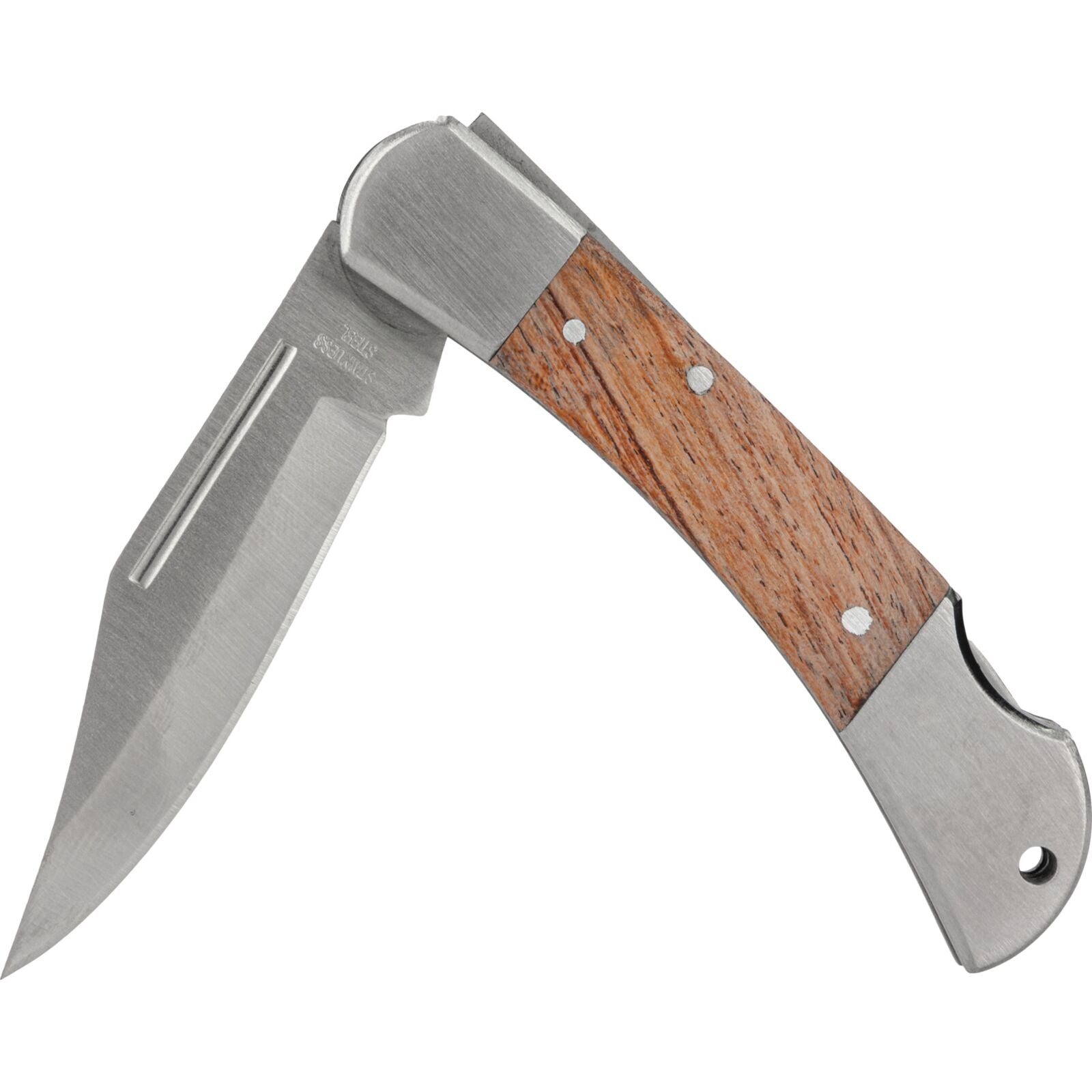 Folding Universal Knife 50 Mm Wooden Handle Stainless Steel Proline