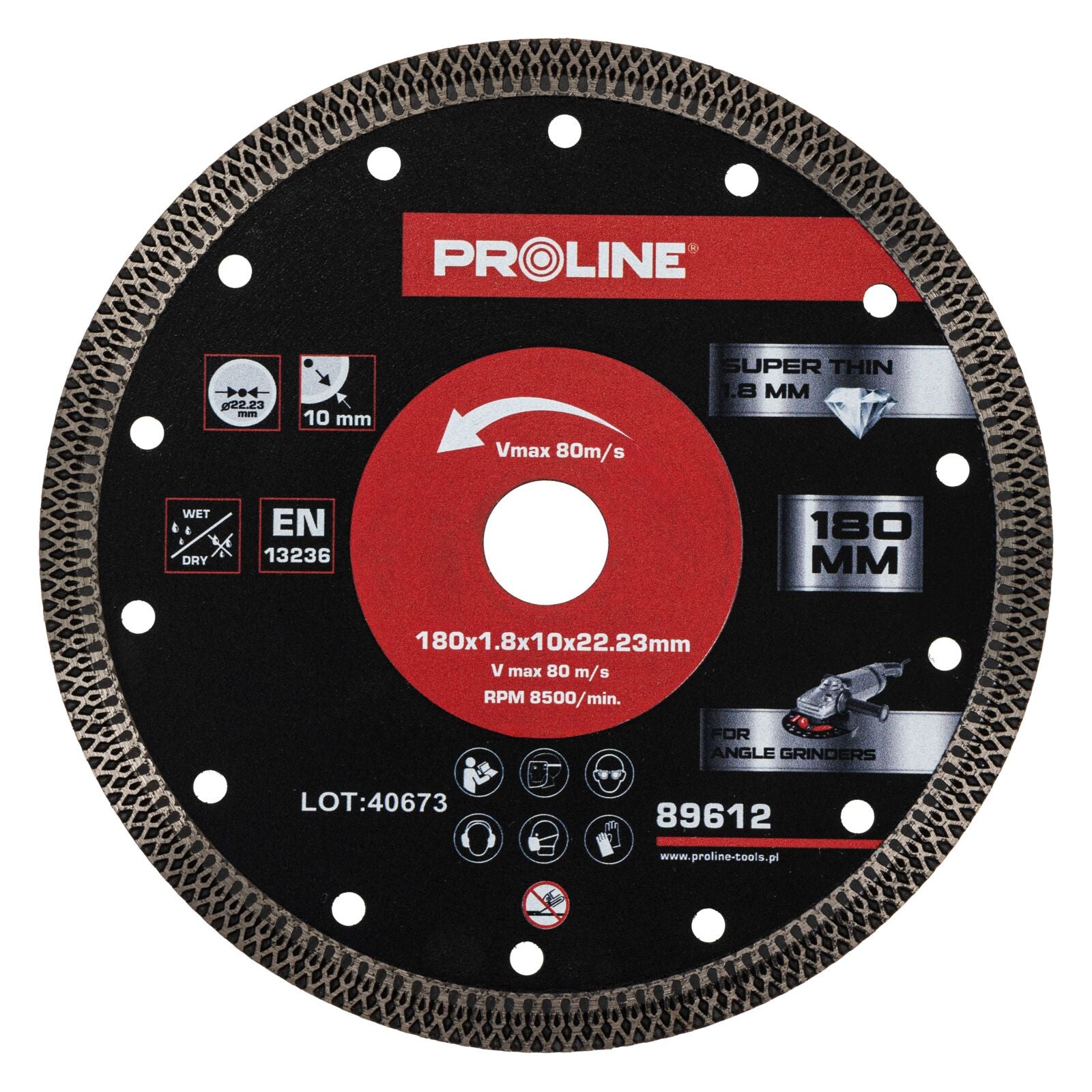 Диамантен режещ диск 180*1.8*10*22.23 Proline