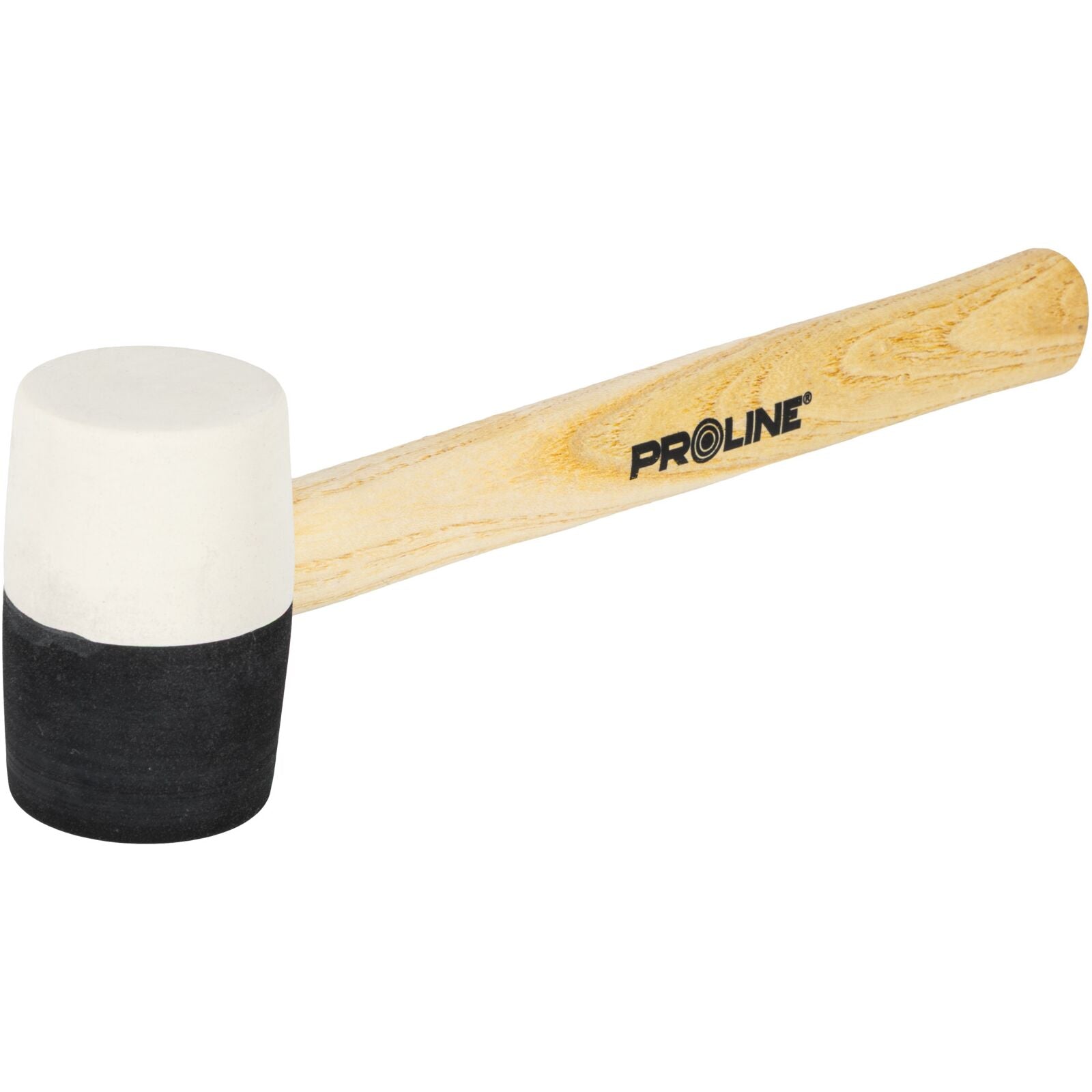 Marreta de Borracha 230g Cabo Madeira Preto e Branco Prolina