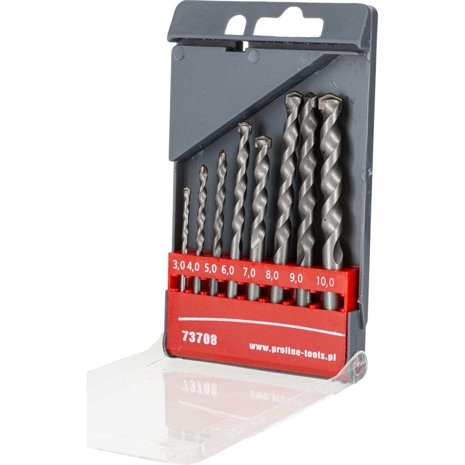Forets à maçonnerie 8 pièces 3-10 mm boîte en plastique Proline