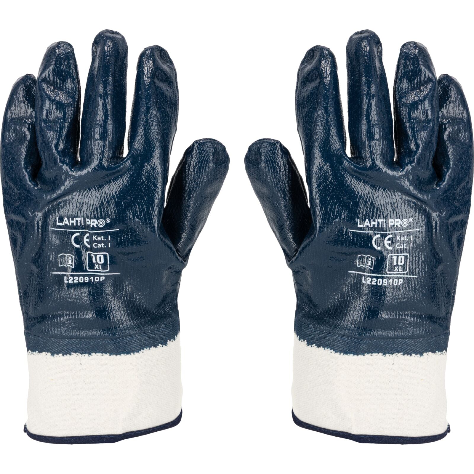 Gants Nitrile Bleu Marine L220910p 12 Paires 10 Ce Lahti