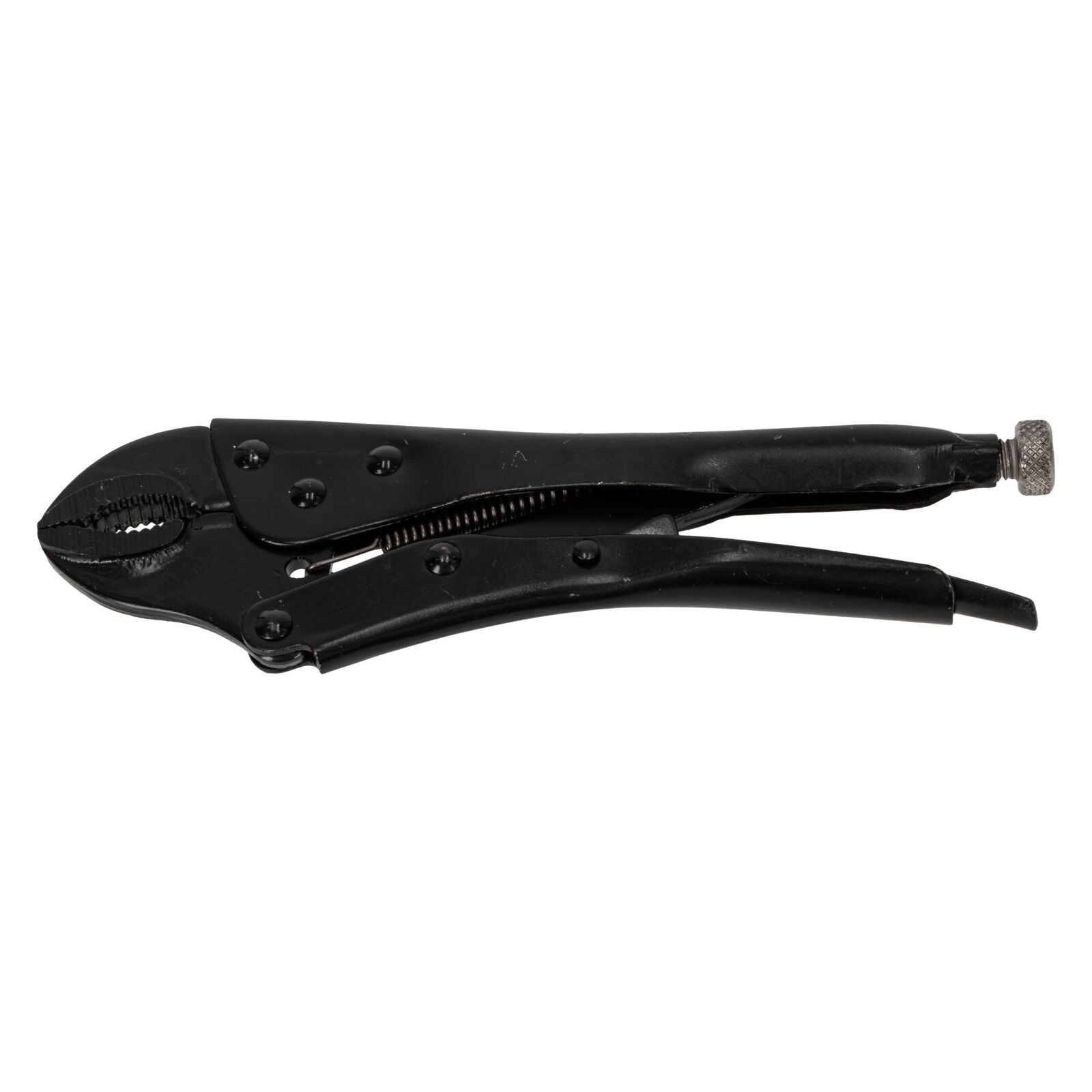 Selbstklemmende Zange, 250 mm, runde Backen, schwarz vernickelt, Einstellschraube Proline