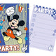 Set petrecere Mickey Mouse 5 invitatii 5 plicuri