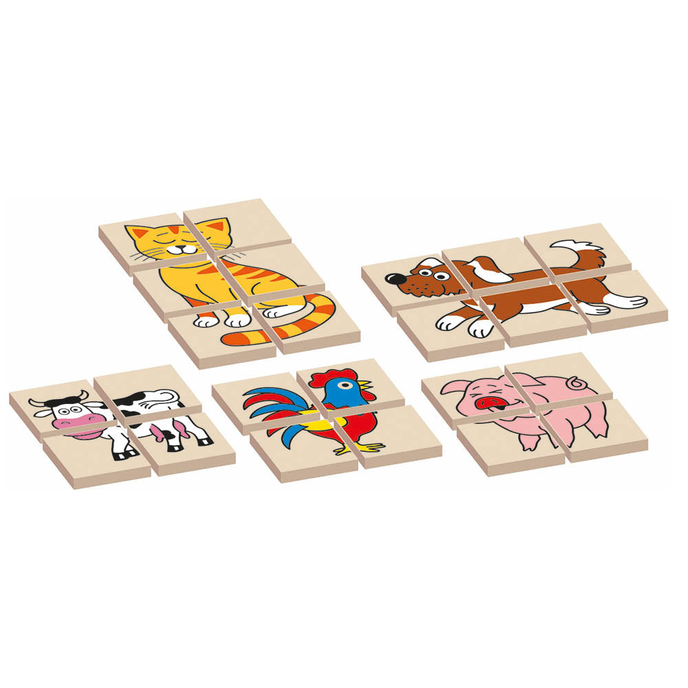 Dřevěné puzzle Zvířata