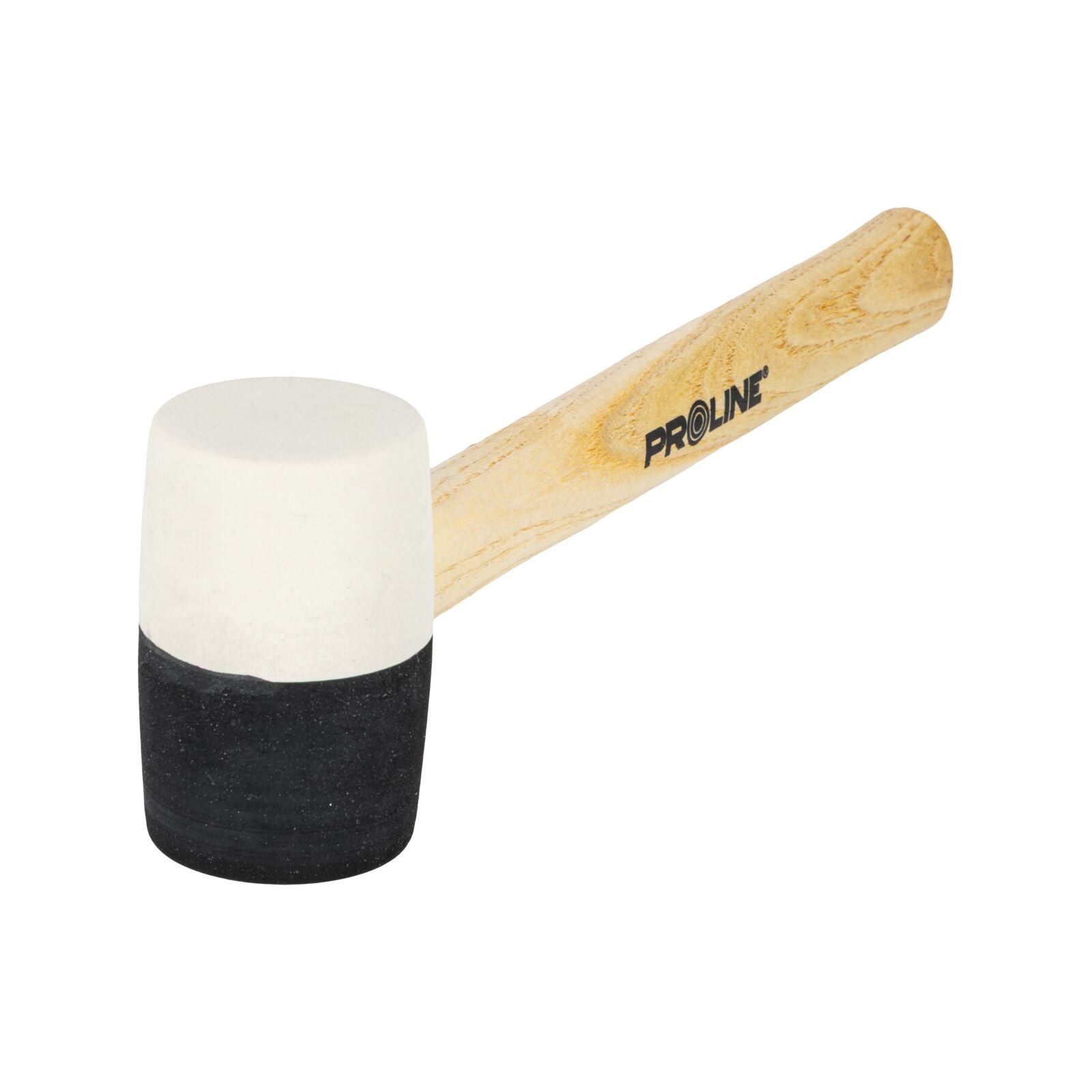 Marreta de Borracha 230g Cabo Madeira Preto e Branco Prolina