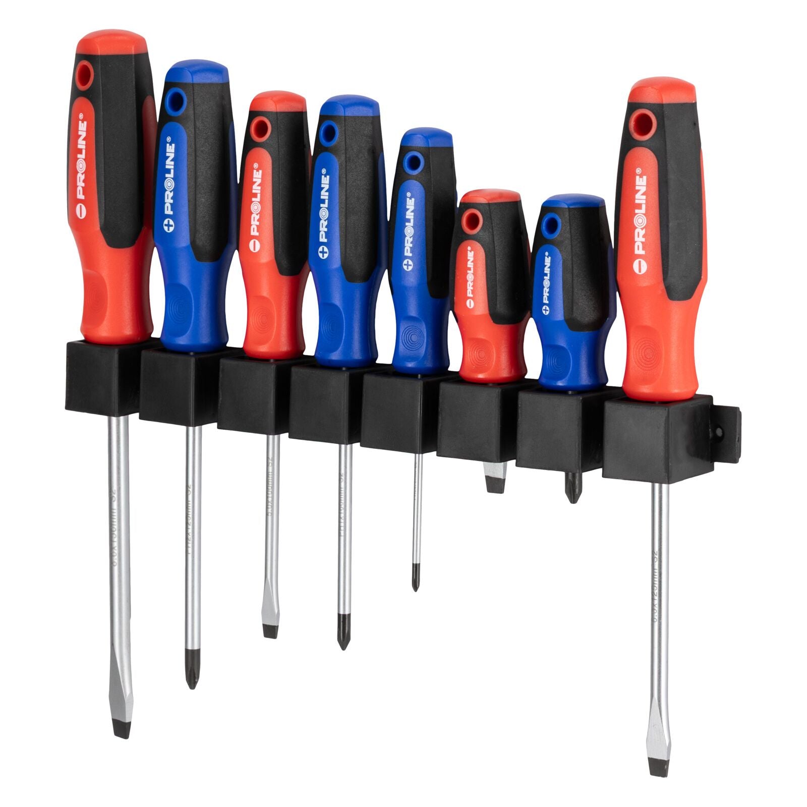 Set de șurubelnițe din 8 piese S2 Steel Hrc 59 Ergonomic Soft-touch Magnetic Crestat și Phillips Proline