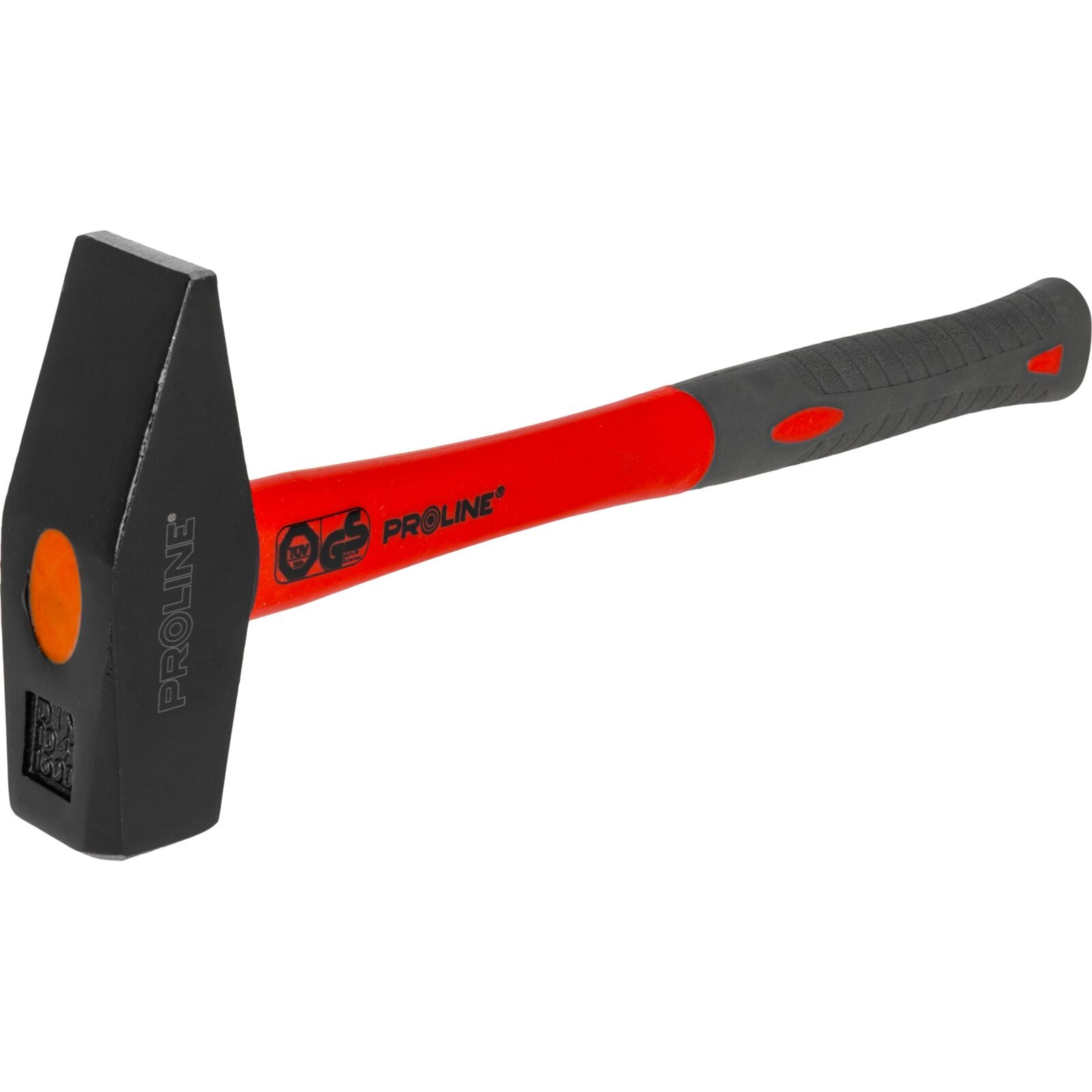 Maschinenhammer, 1500 g, Griff aus Fiberglas, 75 % beschichtetes Prolin