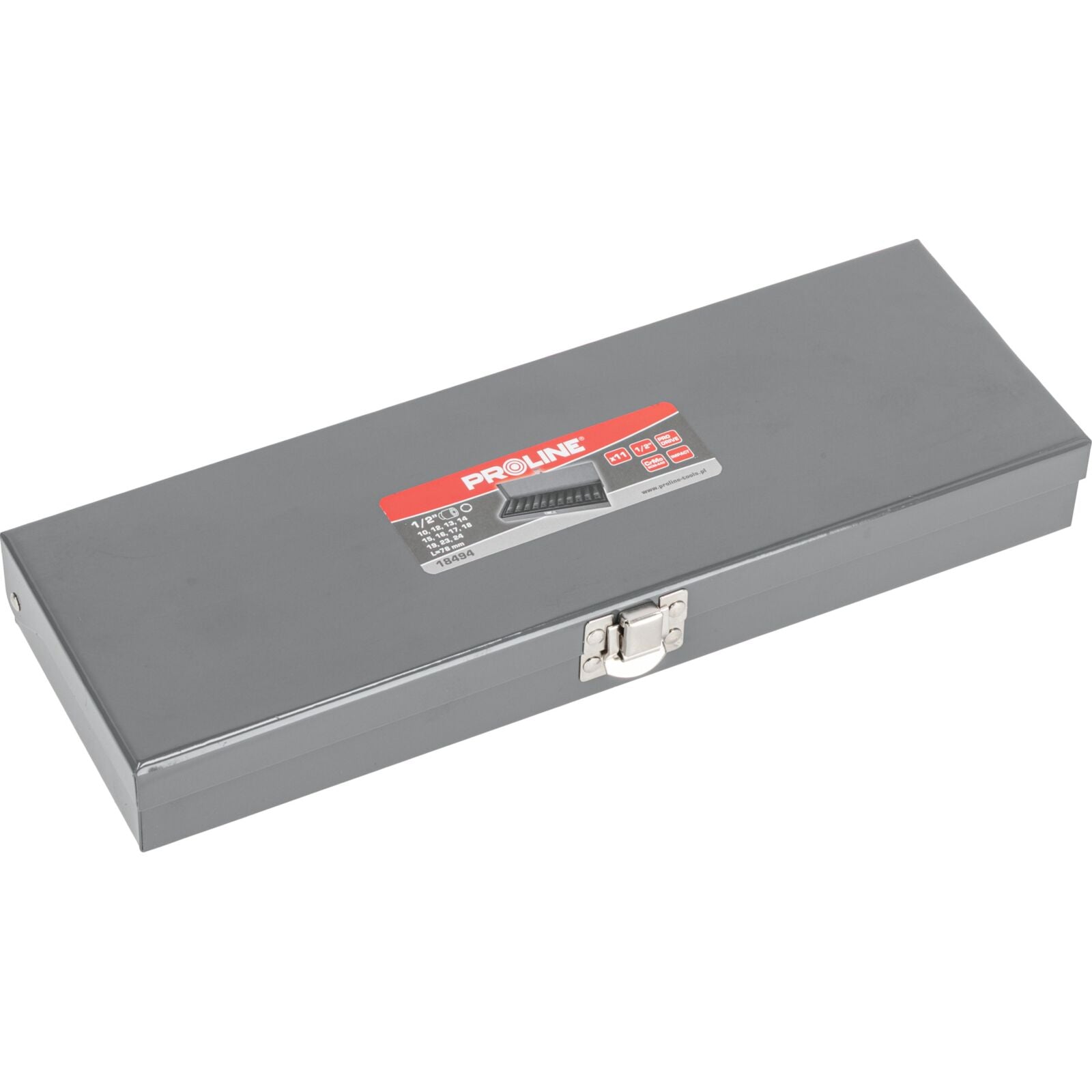 Set Bussole A Percussione 11 Pezzi 1/2 Lunghi 10-24 Mm L=78 Mm Cassa In Metallo Crmo Proline