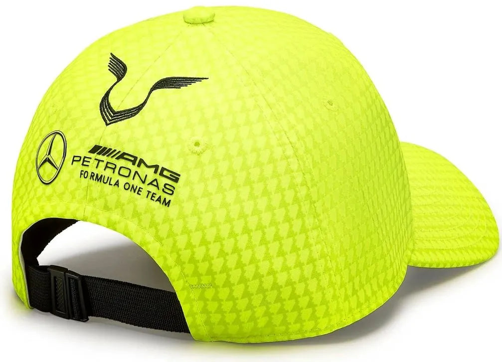 Dětská čepice Mercedes Jr Map F1 Lh Col Driver Bb Cap Neon Yellow