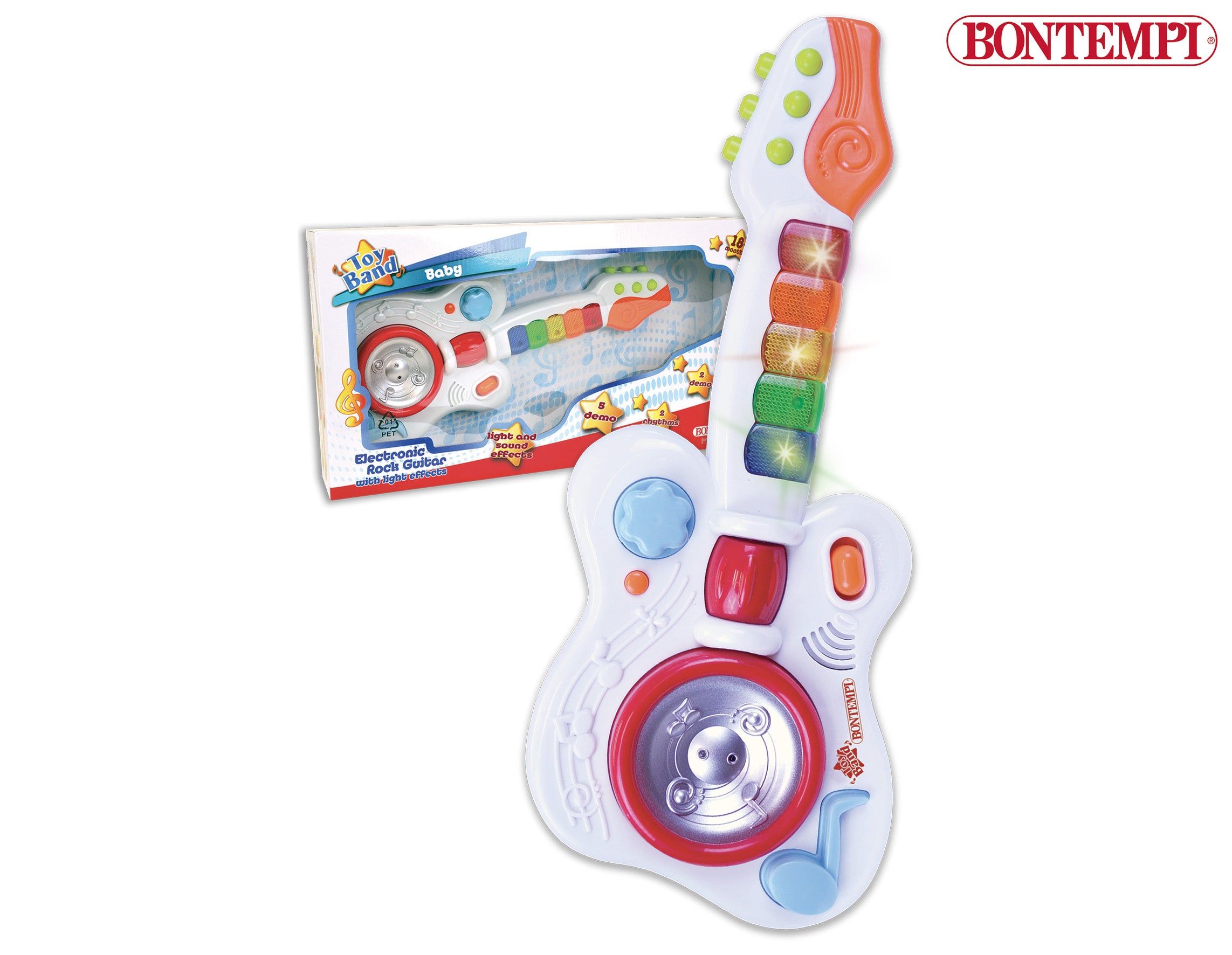 Guitare Bontempi avec capteurs 17 X 40 X 5 Cm