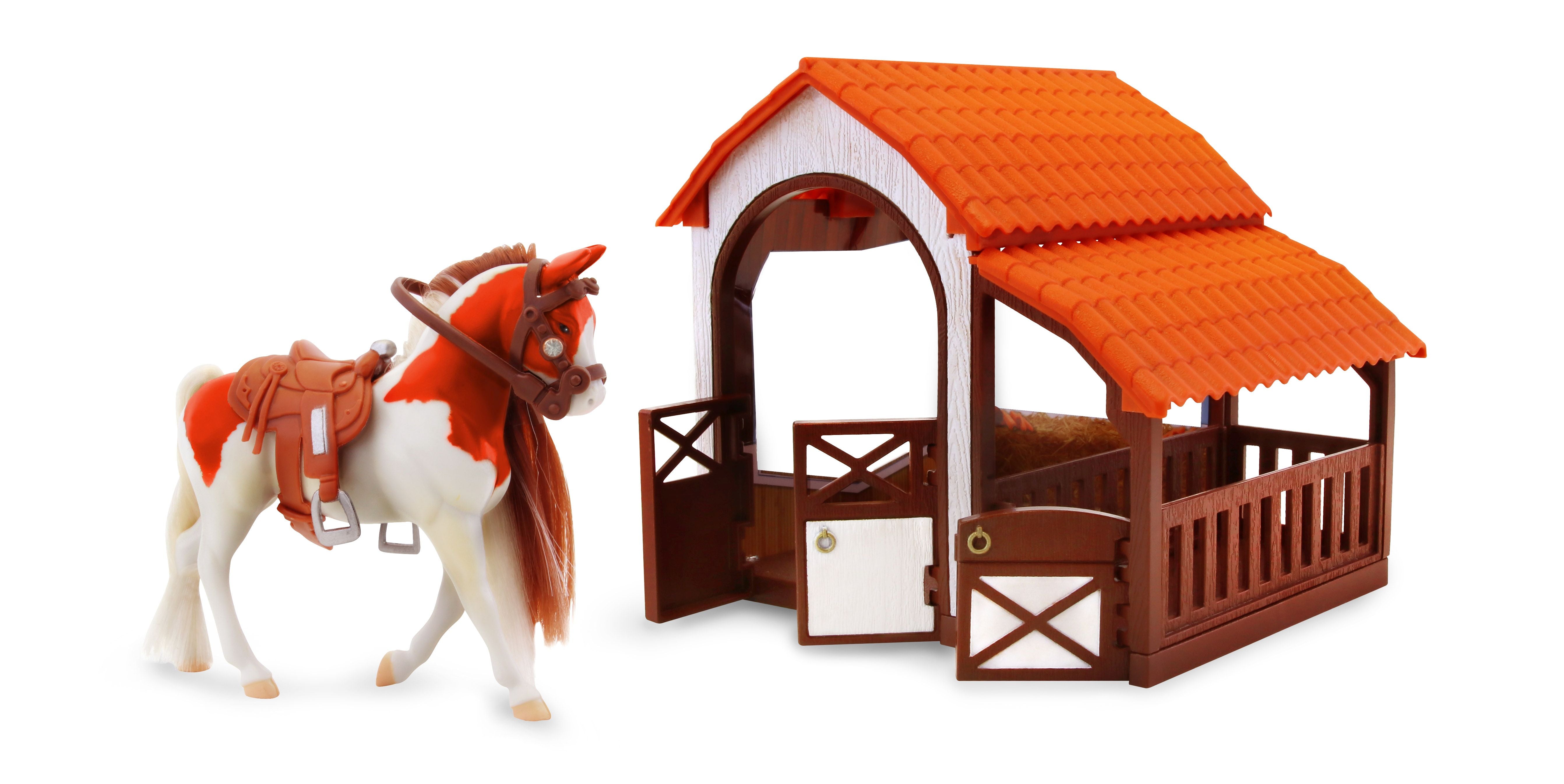 Royal Breeds - Conjunto de Cavalos com Estábulos 9 Cm