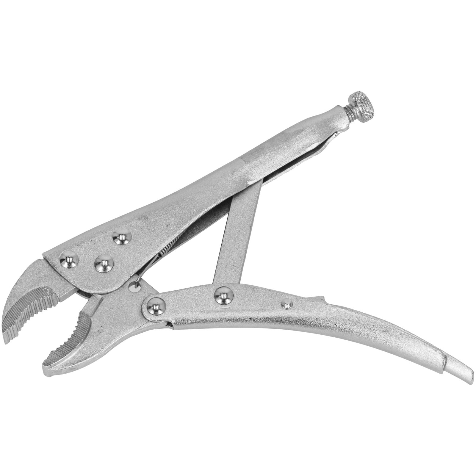 Lock Grip Pliers 250 Mm. Rounded Jaws. Pliers Nickel Plated.