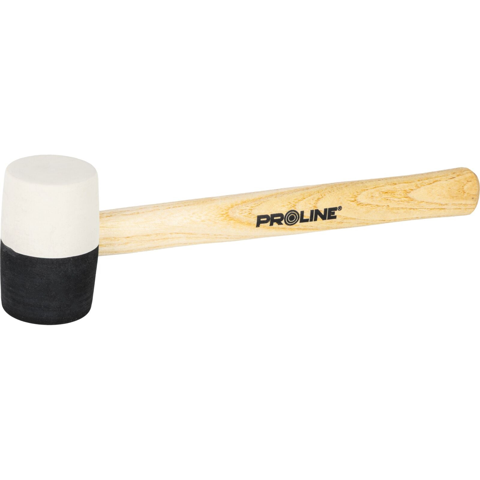 Marreta de Borracha 230g Cabo Madeira Preto e Branco Prolina