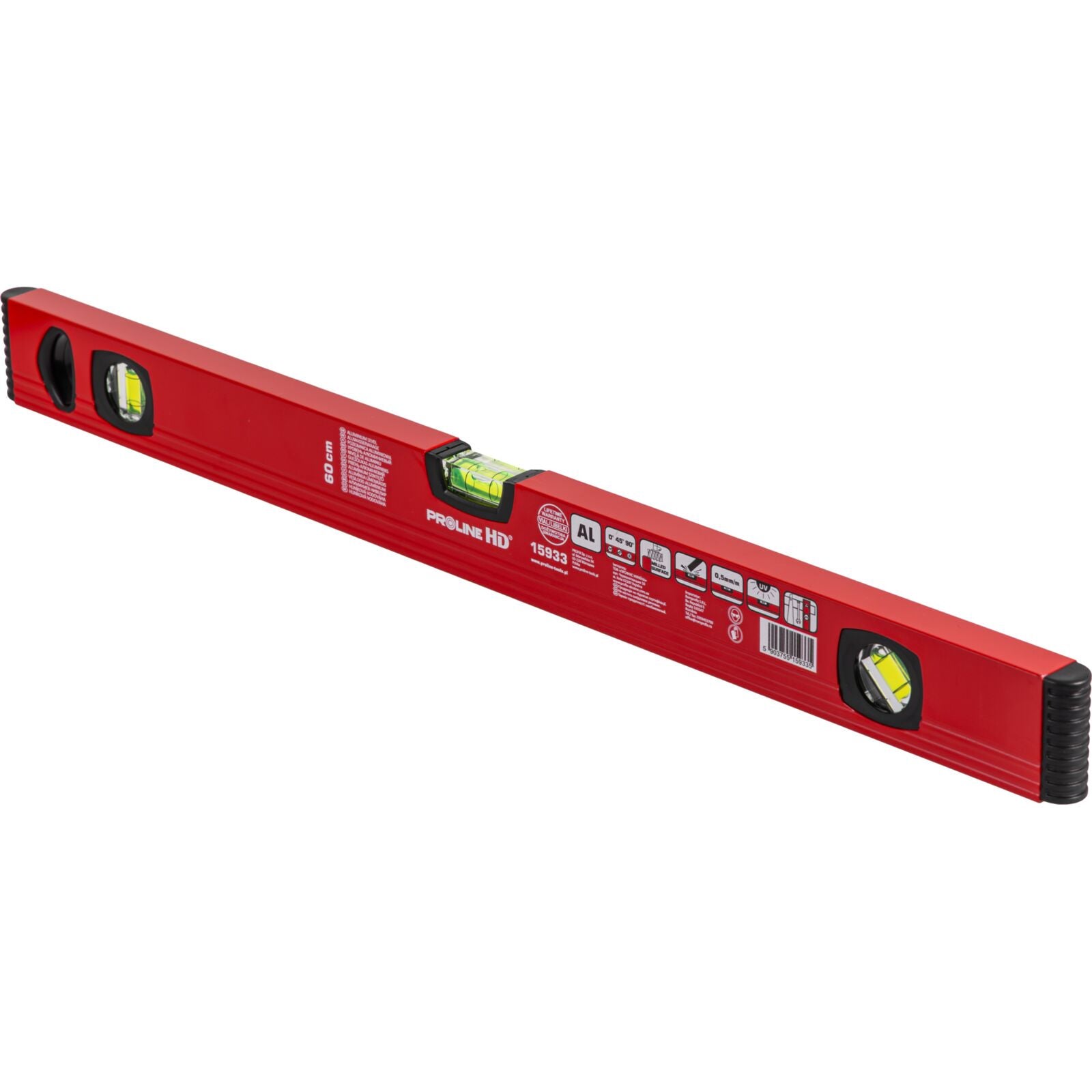 Nivelă Aluminiu 60 cm Oțel inoxidabil Magnetic 2 Magneți Vopsit cu pulbere Kapro