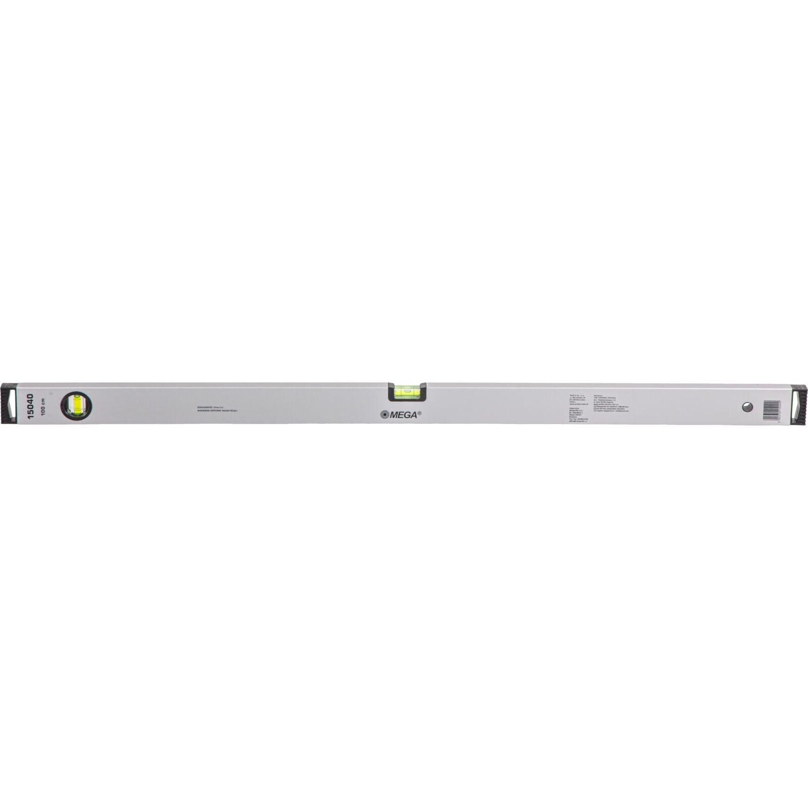 Spirit Level 1000 Mm 2vials - 1 Mm Thickness Of Wal . Accuracy 1mm1m. Silver Color.