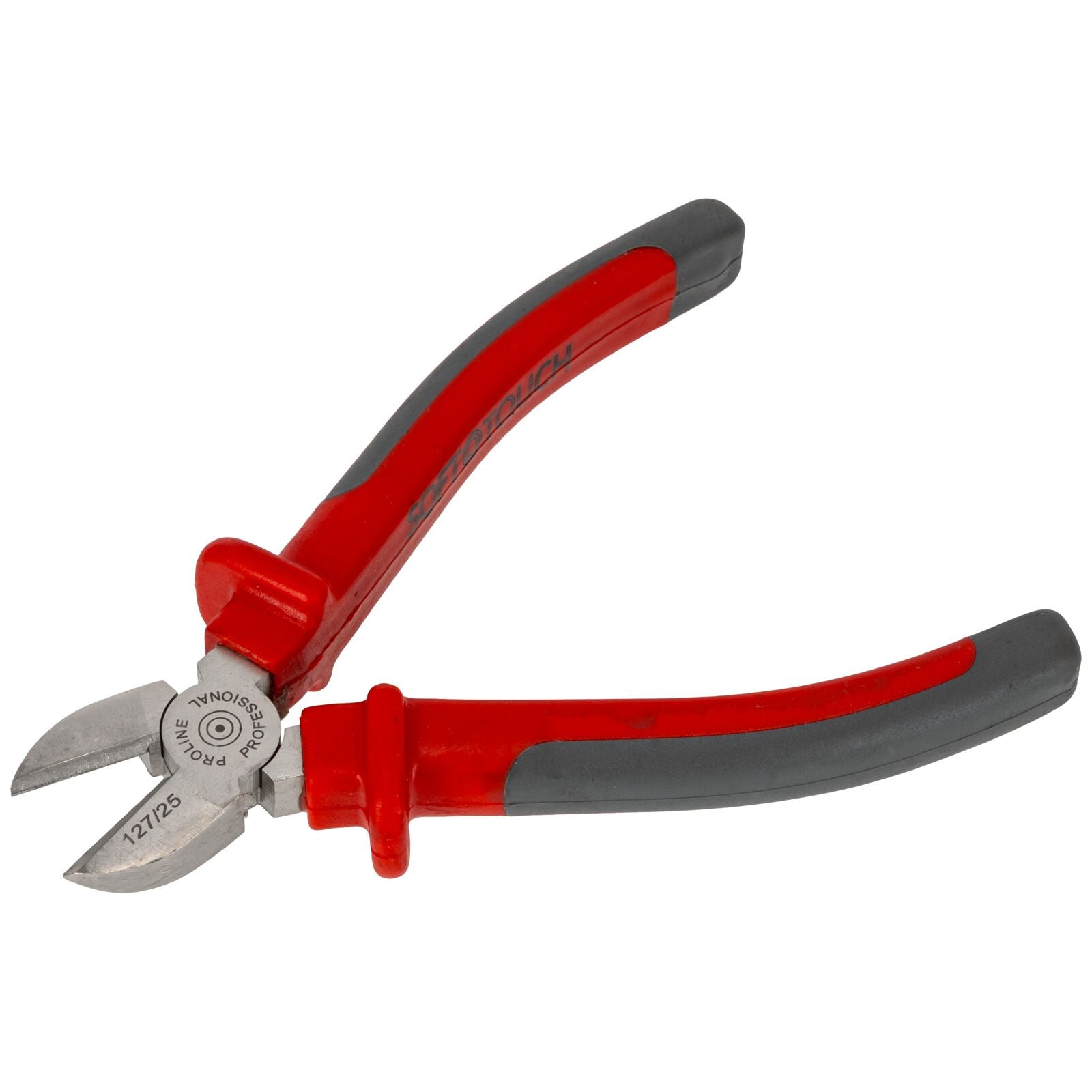 Szczypce boczne ukośne 160 mm, kute matrycowo, hartowane, satynowe wykończenie, Wytrzymałe plastikowe i gumowe rękawy w kolorze szarym i ciemnoniebieskim Proline