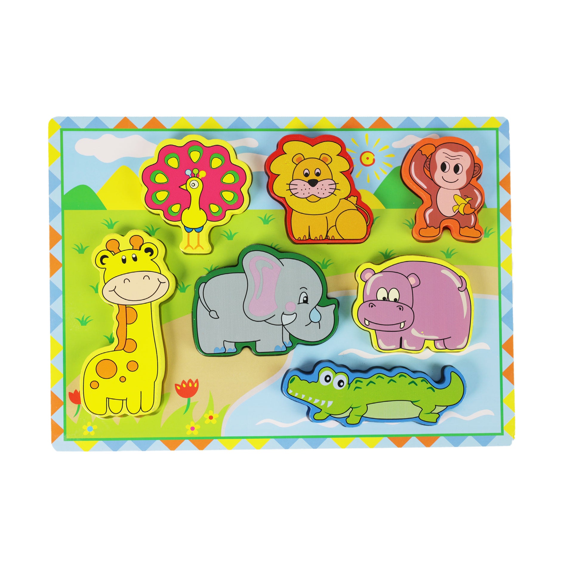 Dřevěné dětské puzzle - Safari