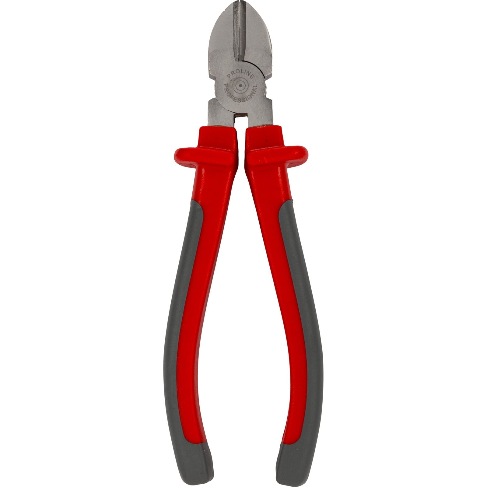 Alicate de corte diagonal 200 mm gota forjado acabamento acetinado resistente plástico e mangas de borracha em prolina cinza e azul escuro