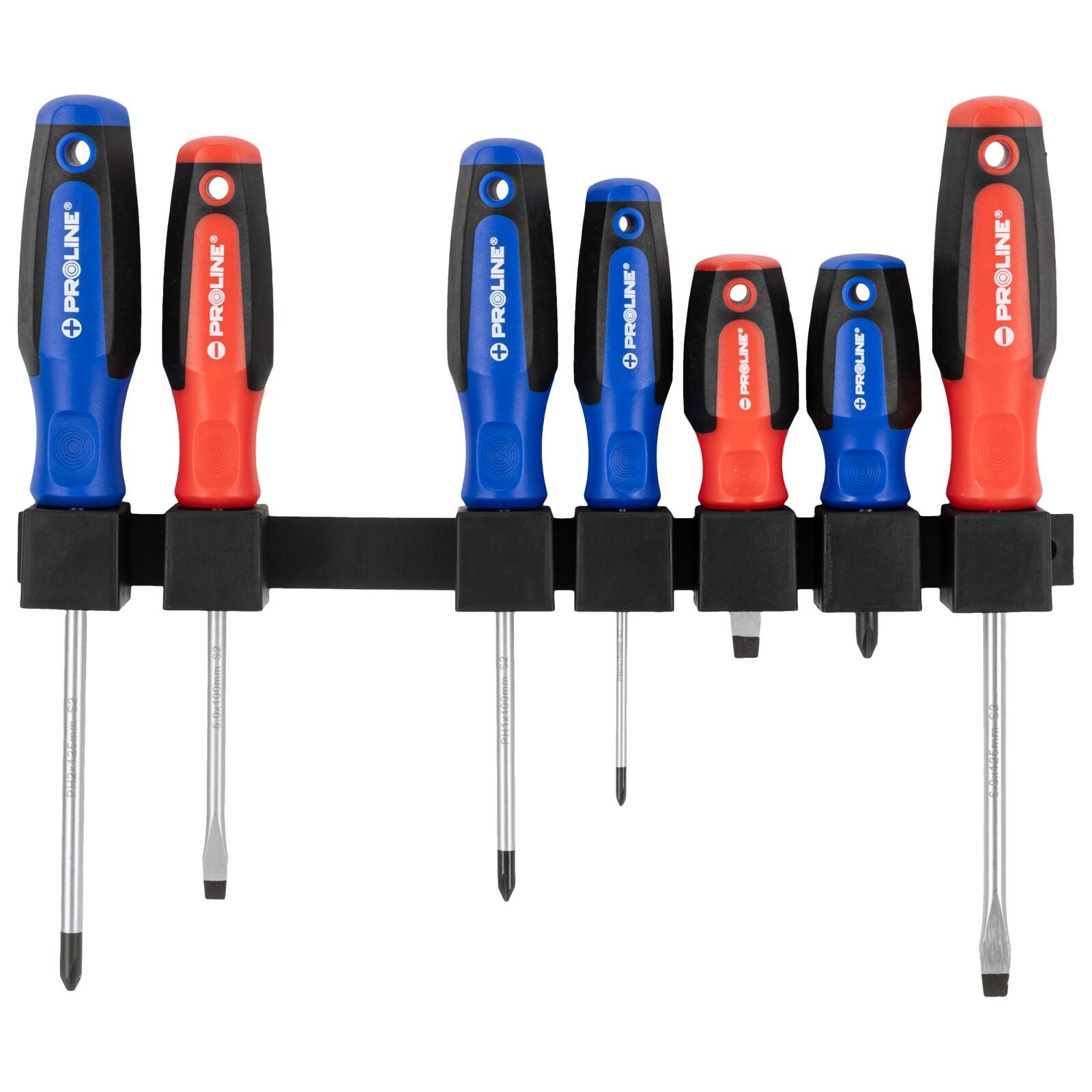Set de șurubelnițe din 8 piese S2 Steel Hrc 59 Ergonomic Soft-touch Magnetic Crestat și Phillips Proline