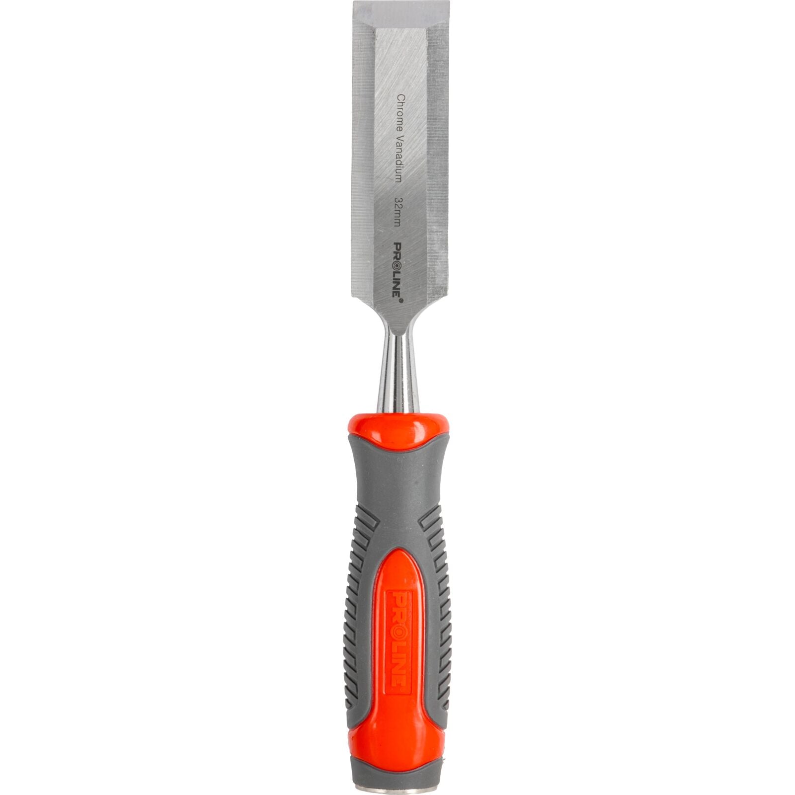 Wood Chisel 32 Mm Flat Reinforced Chrome-vanadium 60 Hrc Composite Handle (tpr) Non-slip Surface Proline