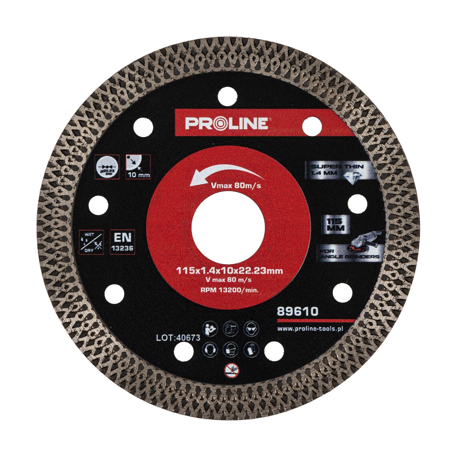Диамантен режещ диск 115*1.4*10*22.23 Proline