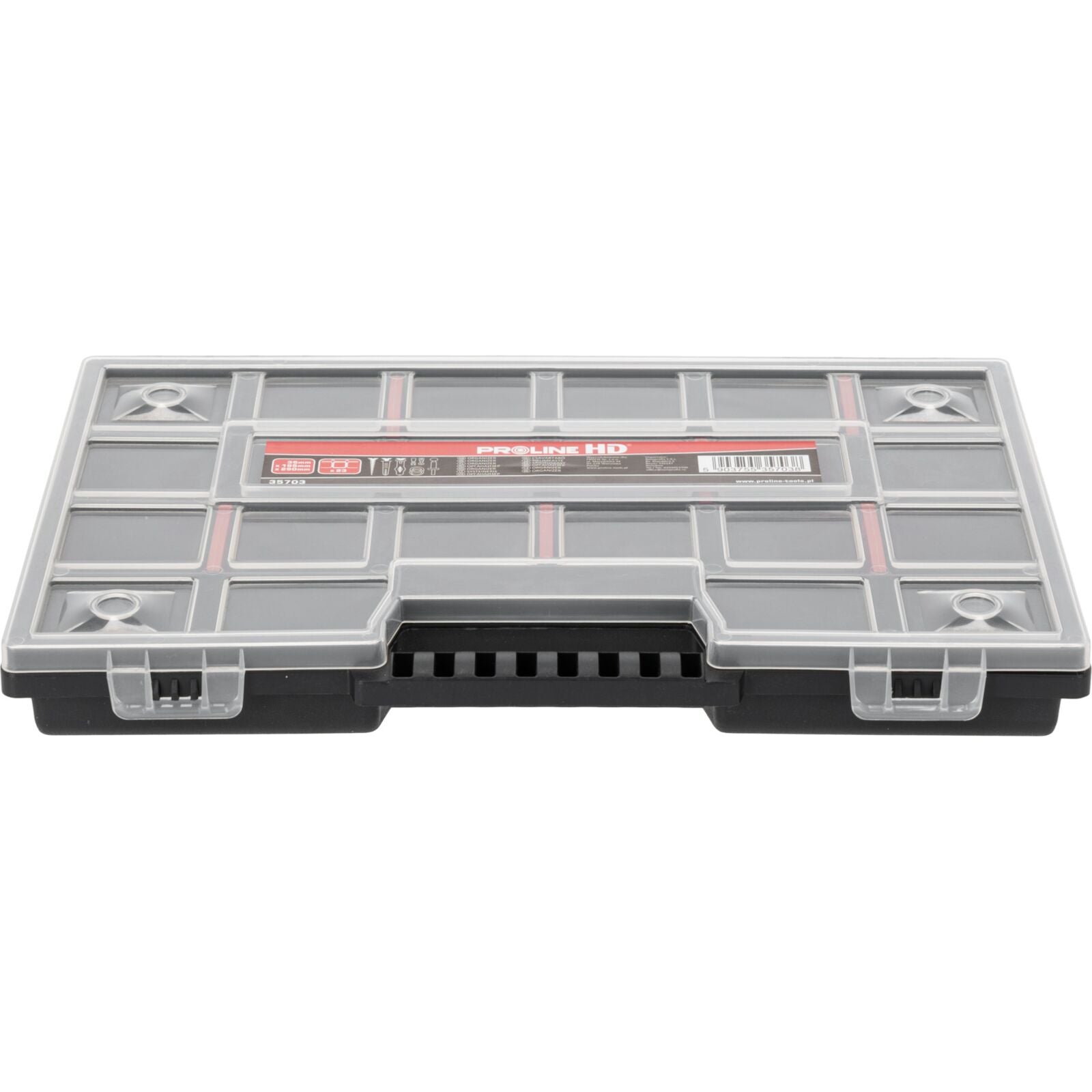 Organizér úložného boxu s rukoväťou 23 priehradiek 3,5 x 19,5 x 29 cm Proline Hd