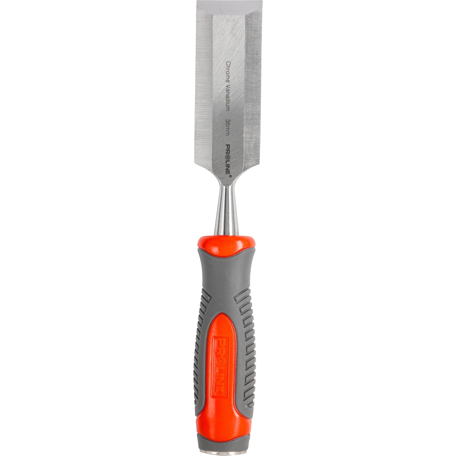 Wood Chisel 38 Mm Flat Reinforced Chrome-vanadium 60 Hrc Composite Handle (tpr) Non-slip Surface Proline