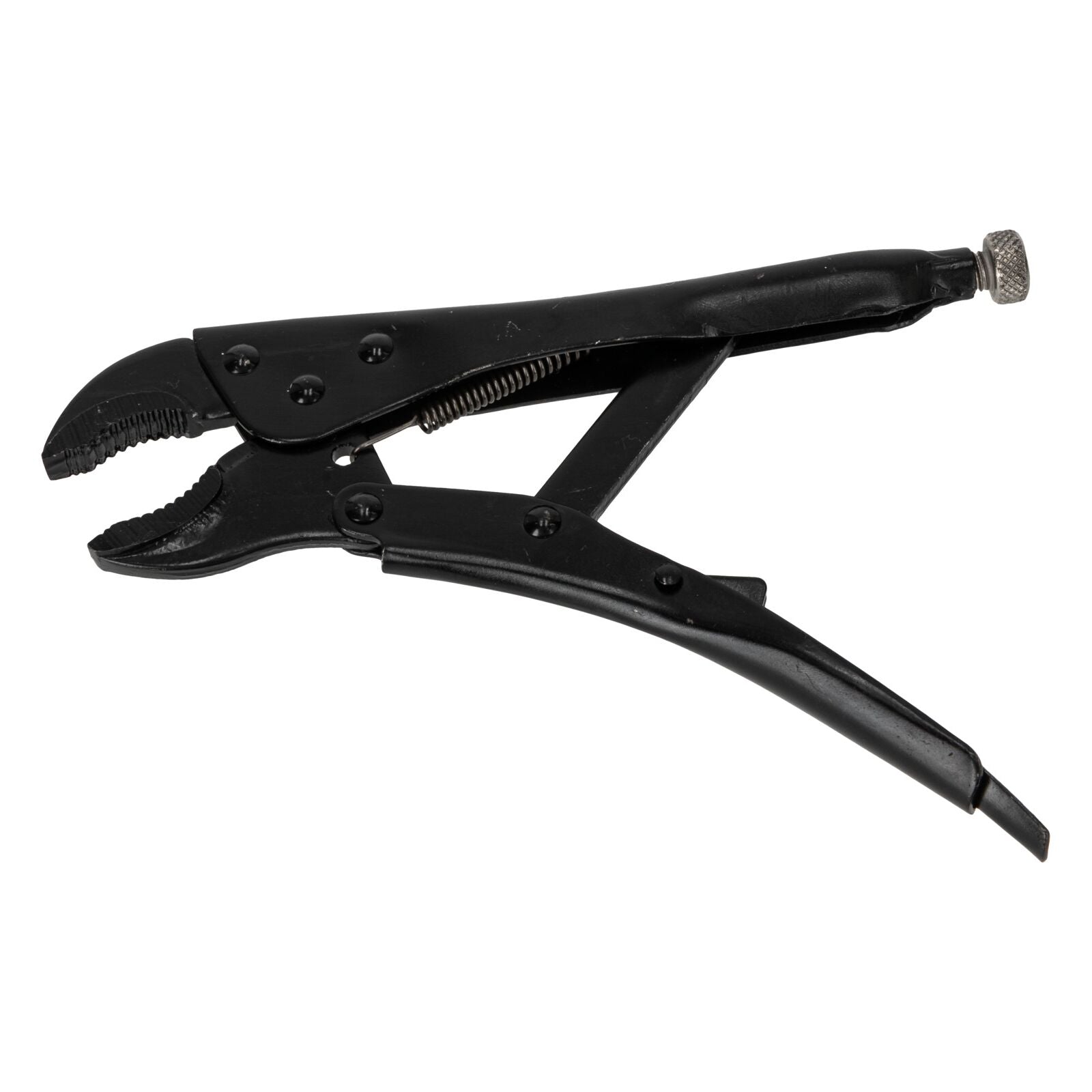 Selbstklemmende Zange, 250 mm, runde Backen, schwarz vernickelt, Einstellschraube Proline
