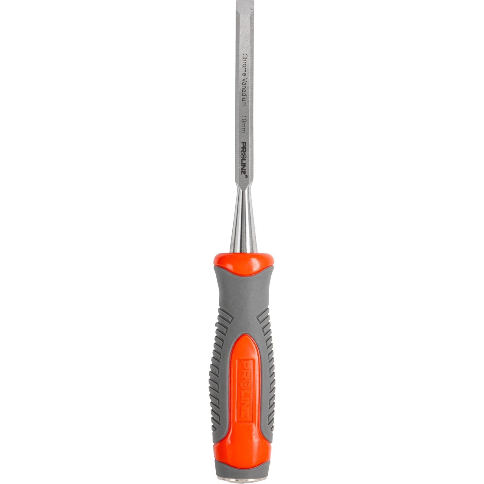Ciseau à bois 10 mm plat renforcé chrome-vanadium 60 Hrc manche composite (tpr) surface antidérapante Proline